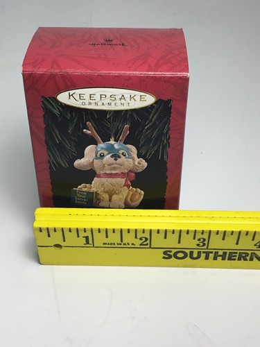 Keepsake Secret Santa 1994 Hallmark Masked Dog Christmas Ornament NOS - Picture 8 of 9