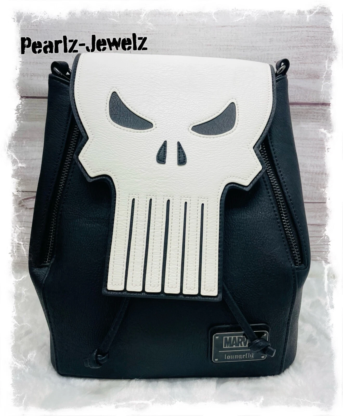 Loungefly Marvel Punisher Skull Convertible Mini Backpack - Thumbnail 4