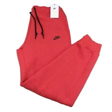 Nike Sportswear Tech Fleece Jogger Pants Mens Size Large Red NEW FB8002-672 $125
