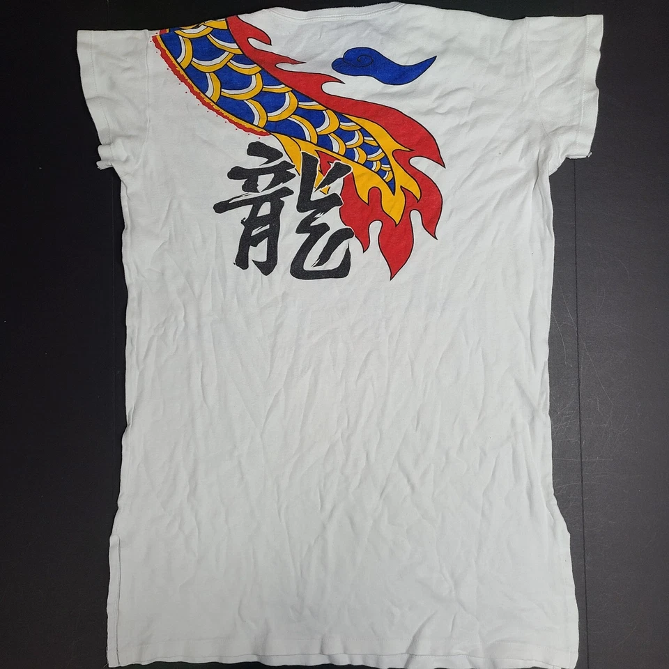 Vintage 80's Hong Kong Chinese Dragon Wrap Around All Over Print T-Shirt Large - Image 2 of 4