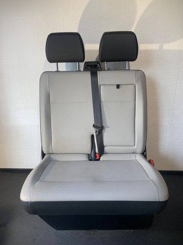 VW T5 T6 T6.1 Sitzbank Beifahrer Doppelsitzbank Kunstleder Bank Sitz Caravelle - Bild 2 von 12