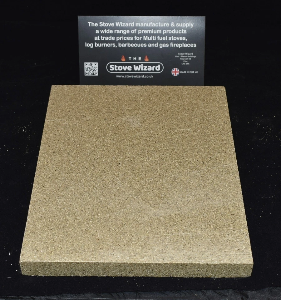Vermiculite Firebrick Fire Board 25mm Heat Proof Brick Fireboard Various Sizes - Image 2 of 4