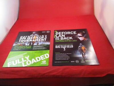 Battlefield 3 Tournament/Geforce Lan EA DICE Nvidia PAX Promo Handout Ad Flyers