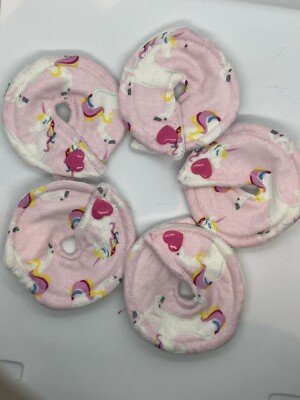 G-TUBE PADS,  MIC-KEY Button Nursing Pads Unicorn Hearts Set Of 5