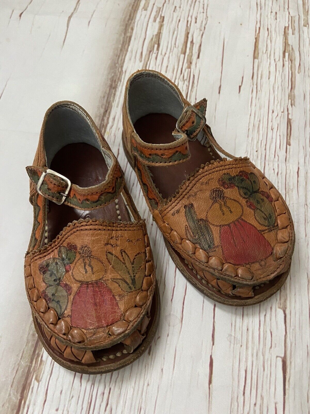 vintage baby huarache sandals brown leather Mexico 6-12 Months Size 4 | eBay