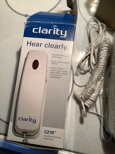 Clarity C210 Amplified Trimline Telephone Large Buttons▪︎NEW IN BOX UNTESTED - Zdjęcie 4 z 6