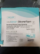 MedVance Silicone Bordered Adhesive Sacral Wound Dressing, 9"x9", Box of 5 #S20