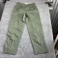 Savane Women's Pleated Front Pants Business Casual size 27 green 74-650-403