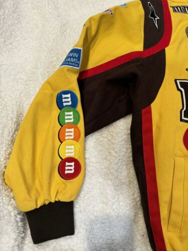 JH Design Mens Yellow Brown M&M's Kyle Busch Racing-NASCAR Jacket Size Medium - Picture 4 of 13