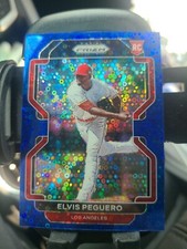 2022 Panini Prizm Baseball Elvis Peguero #145 Blue Donut Circles /199 Angels