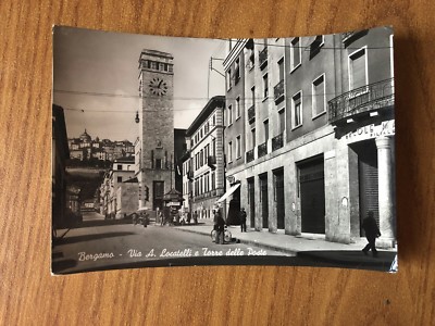 AK BERGAMO VIA A. LOCATELLI POSTTURM REISE SUBALPINA WW
