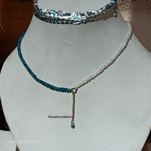 Ethiopian Opal and Neon Appetite Beads Necklace Fire Opal Beaded Jewelry Gifted - Picture 2 of 5