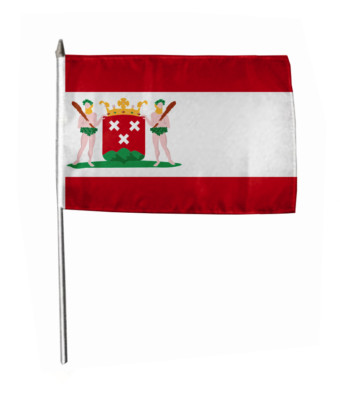 Flaggenfritze® Stockflagge Niederlande Flevoland – 30 X 45 Cm Mit Holzstab