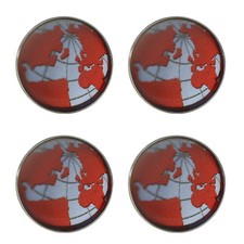 Triumph TR4A Globe Logo Self Adhesive Set of 4 Gel Wheel Centres