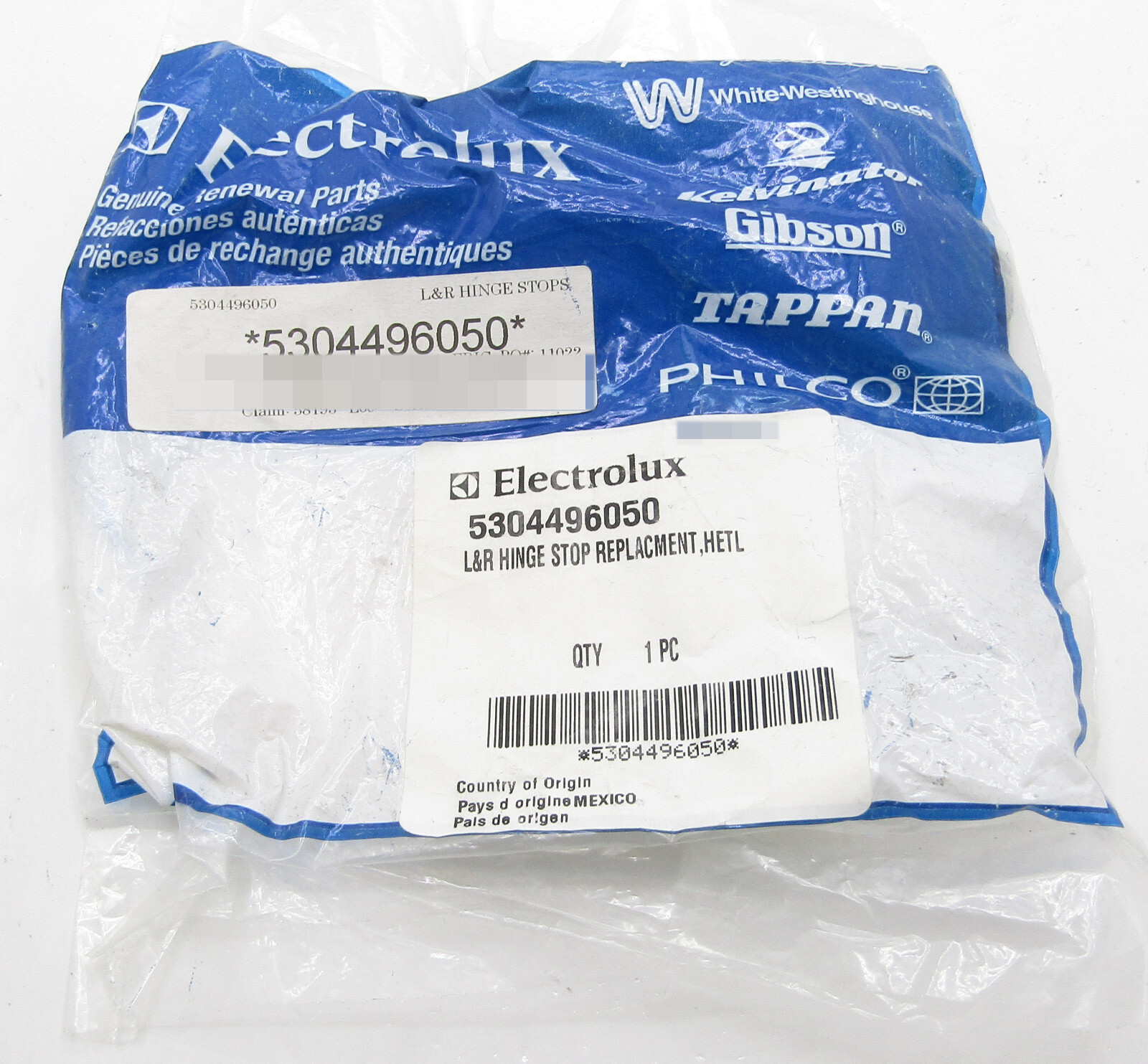 NEW 5304496050 | ELECTROLUX DRYER L&R HINGE STOPS OEM ***FREE 1 YEAR WARRANTY***