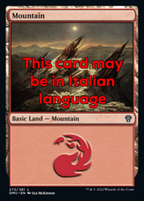 MTG MOUNTAIN 272 FOIL EXC - MOUNTAIN - DMU - MAGIC