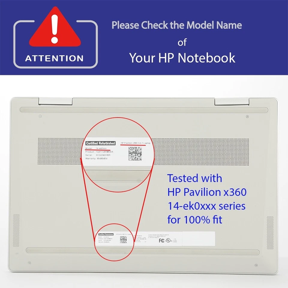 NUEVO Estuche Rígido mCover® para Portátil Serie 14" HP Pavilion x360 14-EKxxx 2022 2023 Foto 3 de 4