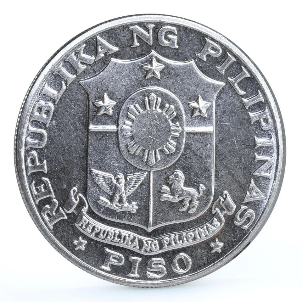 Philippines 1 piso Emilio Aguinaldo silver coin 1969 - Image 2 of 4