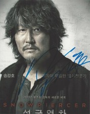 ACTOR SONG KANG-HO SIGNED SNOWPIERCER 8x10 PHOTO A w/COA PARASITE MOVIE THE HOST