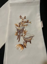 Beautiful Vintage HAPPINESS CHINESE CHINA SCARF PURE SILK Hand Embroidered