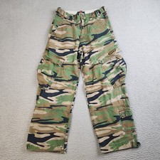 Y2K Route 66 Pants Boys 12 24x24 Brown Camo Camouflage Cargo Baggy Wide Leg