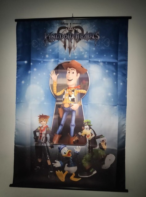 Kingdom Hearts 3 GameStop Pre Order Fabric Poster Toy ...