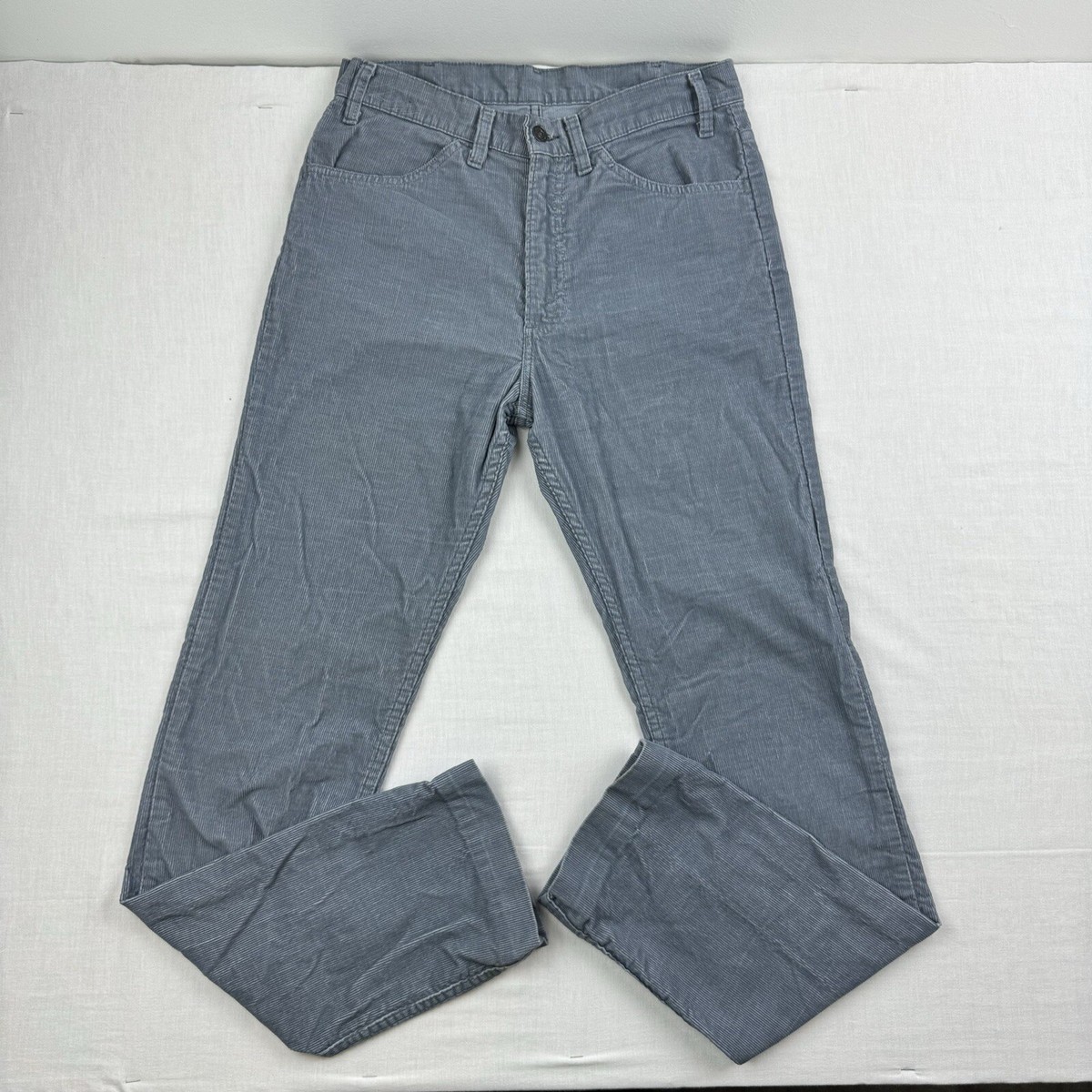 Vintage Levis Corduroy Pants Adult 32x36 Gray Straight Leg Hipster 