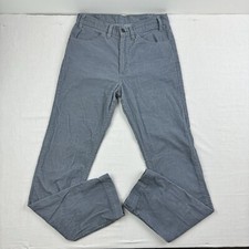 Vintage Levis Corduroy Pants Adult 32x36 Gray Straight Leg Hipster 1970s America