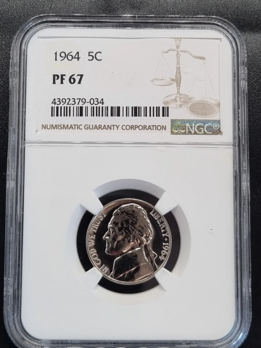 南アフリカ 5セント銀貨（1964年） NGC PF67 鑑定済 南アフリカ 5