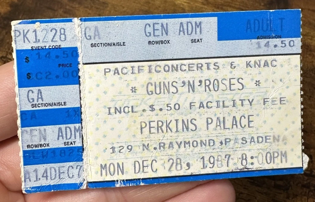 Guns N Roses Ticket Stub for sale | eBay