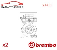 BREMSSCHEIBEN SATZ PAAR VORNE BREMBO 09866511 2PCS P F&Uuml;R JAGUAR X-TYPE