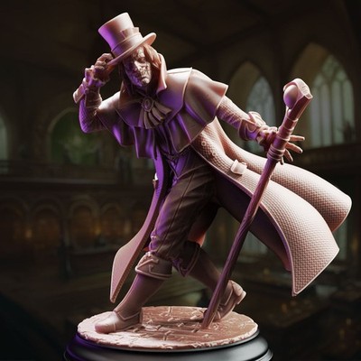 Whimsical Magician - Cobalt Fairfax -Wizard - D&D PF2e - Paint Ready Mini