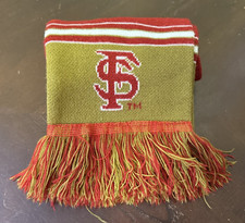 NCAA Florida State Seminoles Knit Fringe Scarf 62x7 OSFM Team Colors FSU