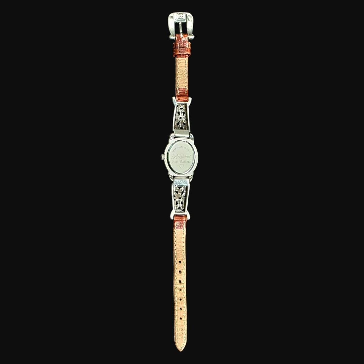 Brighton Scroll Watch Santa Barbara Silver-Tone Brown  display picture 1