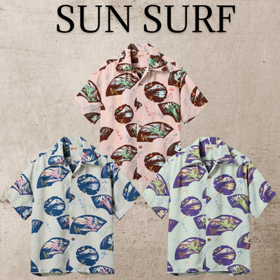 SUN SURF Lot No. SS39418 RAYON HAWAIIAN SHIRT JAPANESE TRADITION