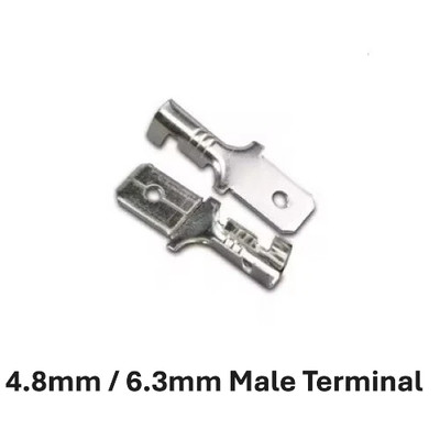 4,8 mm/6,3 mm Spaten Stecker Klemmen Elektro KFZ Draht Crimp Steckverbinder UK