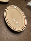 VINTAGE Pair of Sterling China Platters East Liverpool Ohio Desert Tan w/Stripes — photo 6