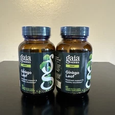 Gaia Herds -Ginkgo Leaf - Nootropic Support & Healthy Circulation 120 Capsules