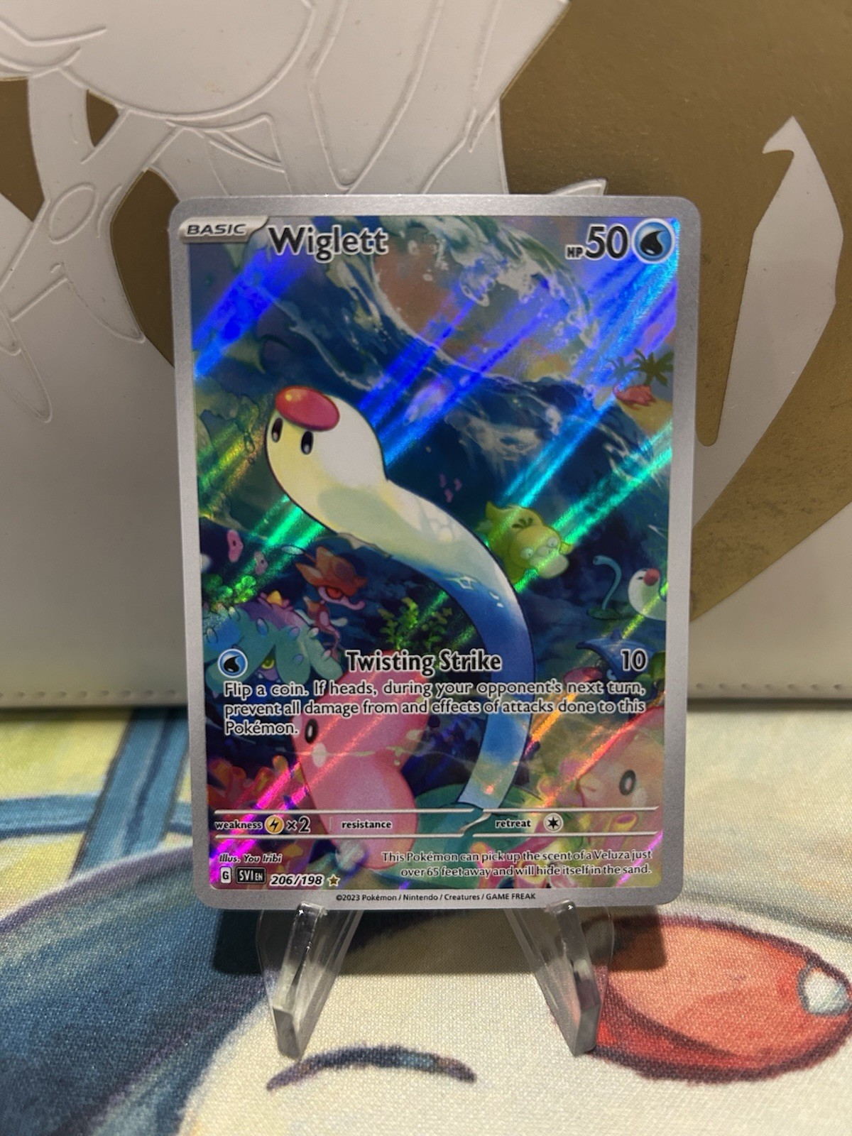 Wiglett - 206/198 - Pokemon Scarlet Violet Base Illustration Rare NM