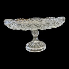 Anchor Hocking Pressed Glass Cake Stand