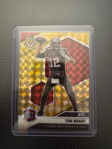 2021 Panini Mosaic - Variations NFC Tom Brady #201 Reactive Yellow Mosaic Prizm