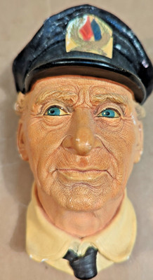 Vintage 1972 Bossons Sea Captain Chalkware Wall Hanging England