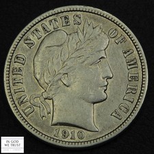 1910 Barber Silver Dime 10C (Beautiful Higher Grade!)