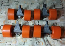 Unbranded Roller Skate Wheels On Trucks Full Set Orange