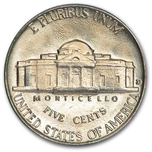 1957-D Jefferson Nickel BU - Bild 2 von 2