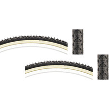 Pack of 2 Kenda Kross Cyclo Tire 27 x 13/8 Clincher Wire Black/Tan 30tpi