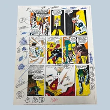 Original Vintage Voltron Interior Page Color Proof Guide Comic Book Art 11 x 8.5