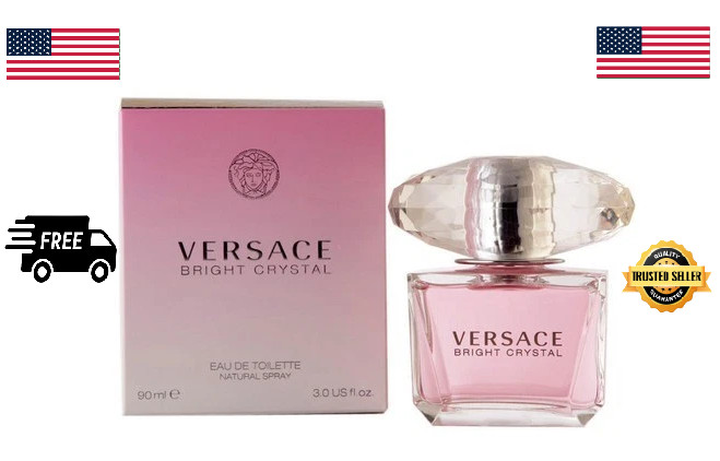 Pink Versace Bright Crystal Toilette, Perfume for Women, 3 Oz FREE-SHIPPING