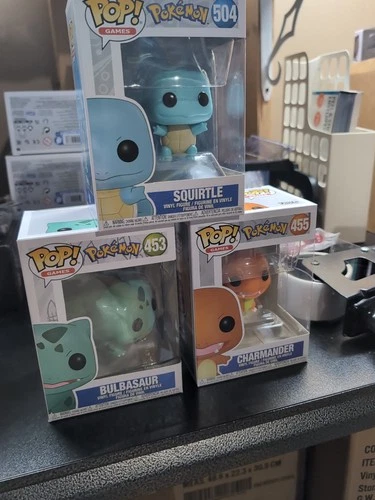 Pokemon Funko pop Starters Bulbasaur Charmander Squirtle