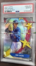 Topps 2025 Series 2 Stars of MLB Roki Sasaki SMLB-53 Rookie PSA 10 Dodgers